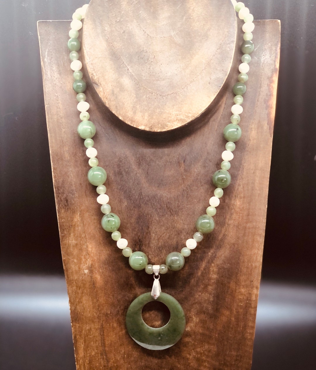 Wyoming Jade Pendant Necklace With Pearls. Etsy