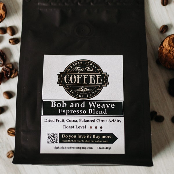 Premium Fresh Roasted Coffee - Bob and Weave Dark Roast - Espresso - Whole Bean or Ground - Great Coffee Gift