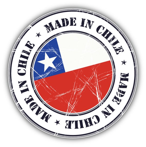 4 x flag decals sticker bike scooter car vinyl helmet motorcycle chile