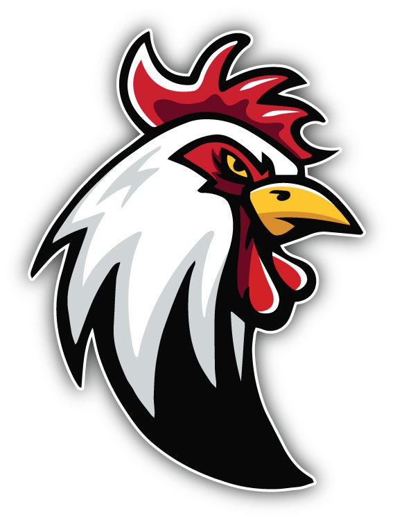Rooster Cartoon Car Bumper Sticker Decal /"SIZES/'/'