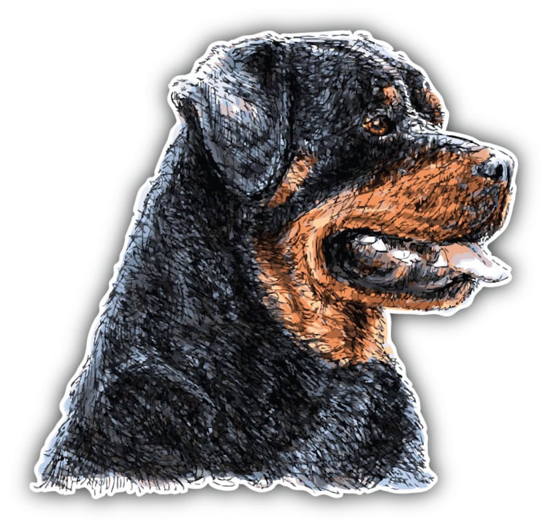 3/'/' or 5/'/' Poodle Dog Head Car Bumper Sticker Decal