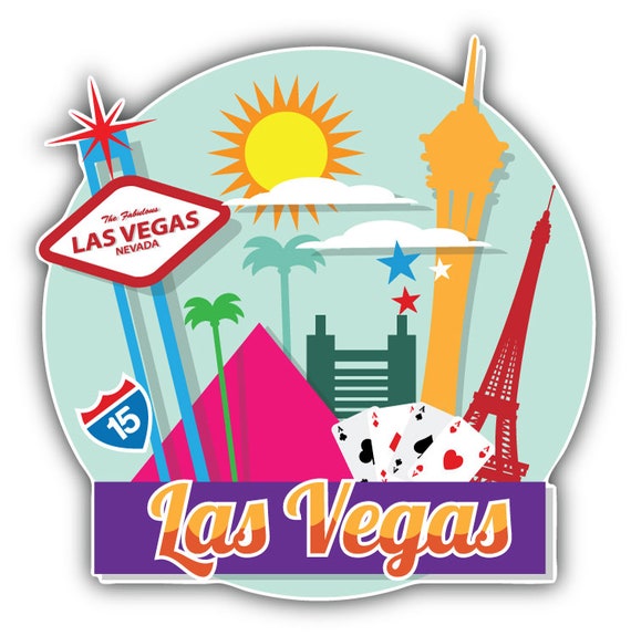 Las Vegas Label Home Decal Vinyl Sticker 5 X 5 inches Decals