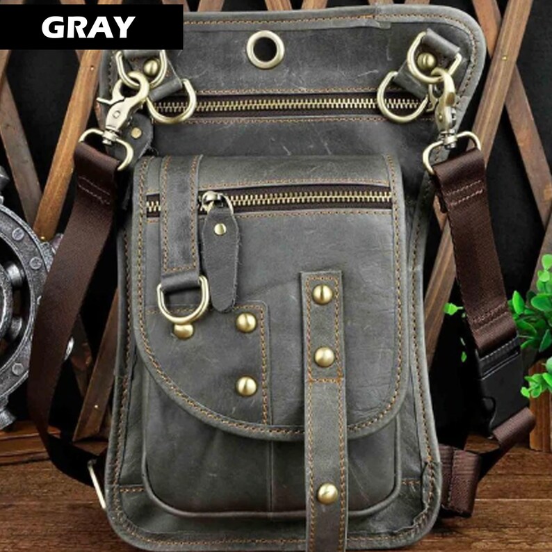 Thigh Bag Leather Leg Bag Shoulder Messenger Bag Waist Pack Etsy