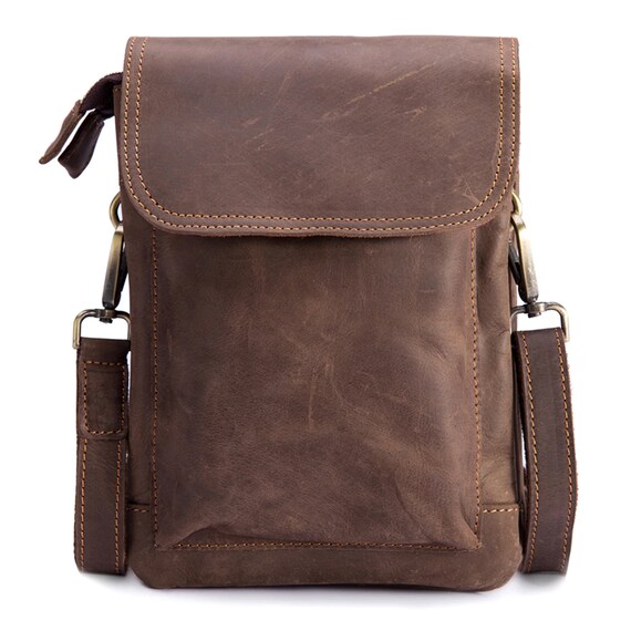 brown leather fanny pack