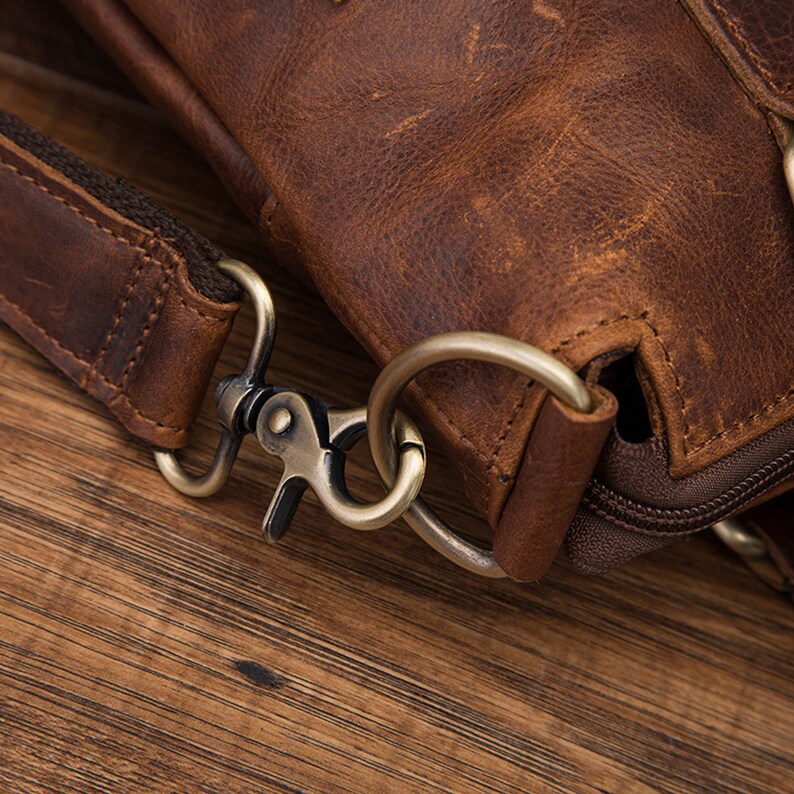 Mens Leather Attache Briefcase Men/'s Vintage Leather Bag Retro Genuine Leather Bag Leather File Briefcase Men Shoulder Messenger Bag