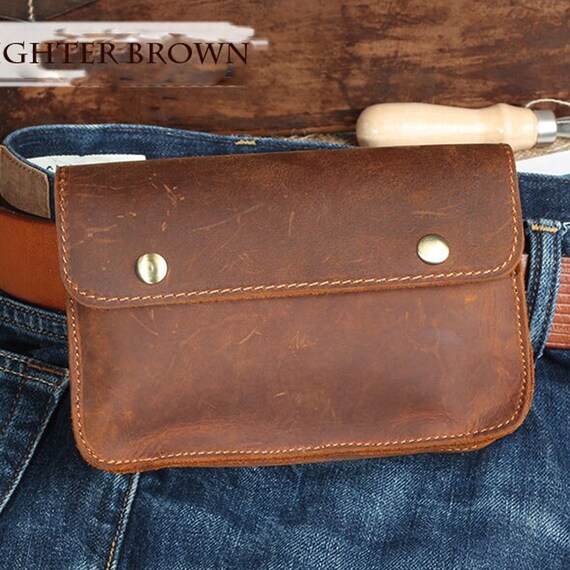 leather waist bag men