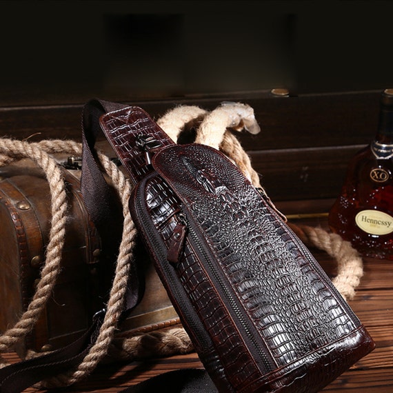 crocodile sling bag