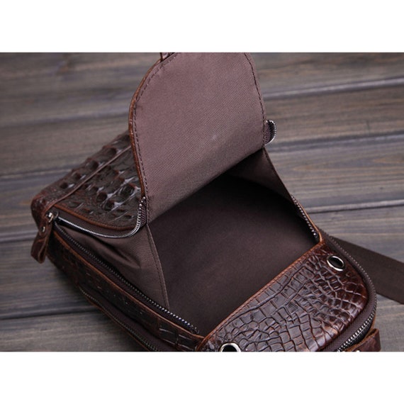 crocodile sling bag