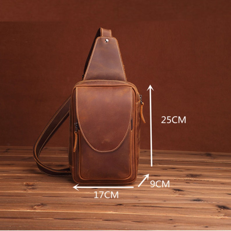 Vintage Leather Sling BagFestival Leather Bag Men Shoulder Etsy