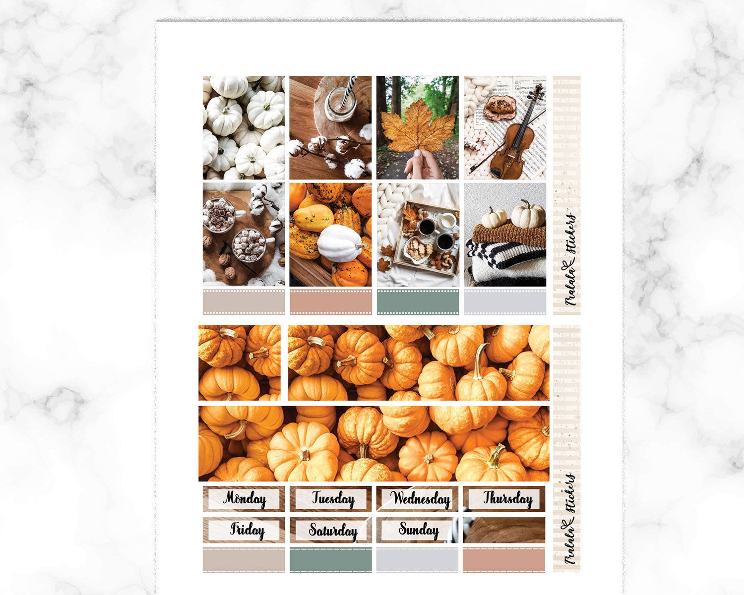 Pumpkin Spice Latte Planner Sticker Printable for Erin Condren Life ...