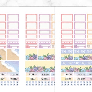 Weekly planner sticker kit, Printable Planner Stickers, Beach picnic, Instant Download, Agenda Deco Kit, Planner printables, Cricut PNG image 5