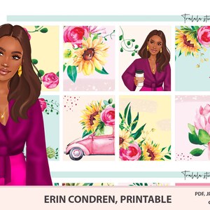 Druckbare Sticker, Erin Condren wöchentliche Sticker-Kit, hellen Sommer, digitaler Download, Planer druckbare mit geschnittenen Dateien
