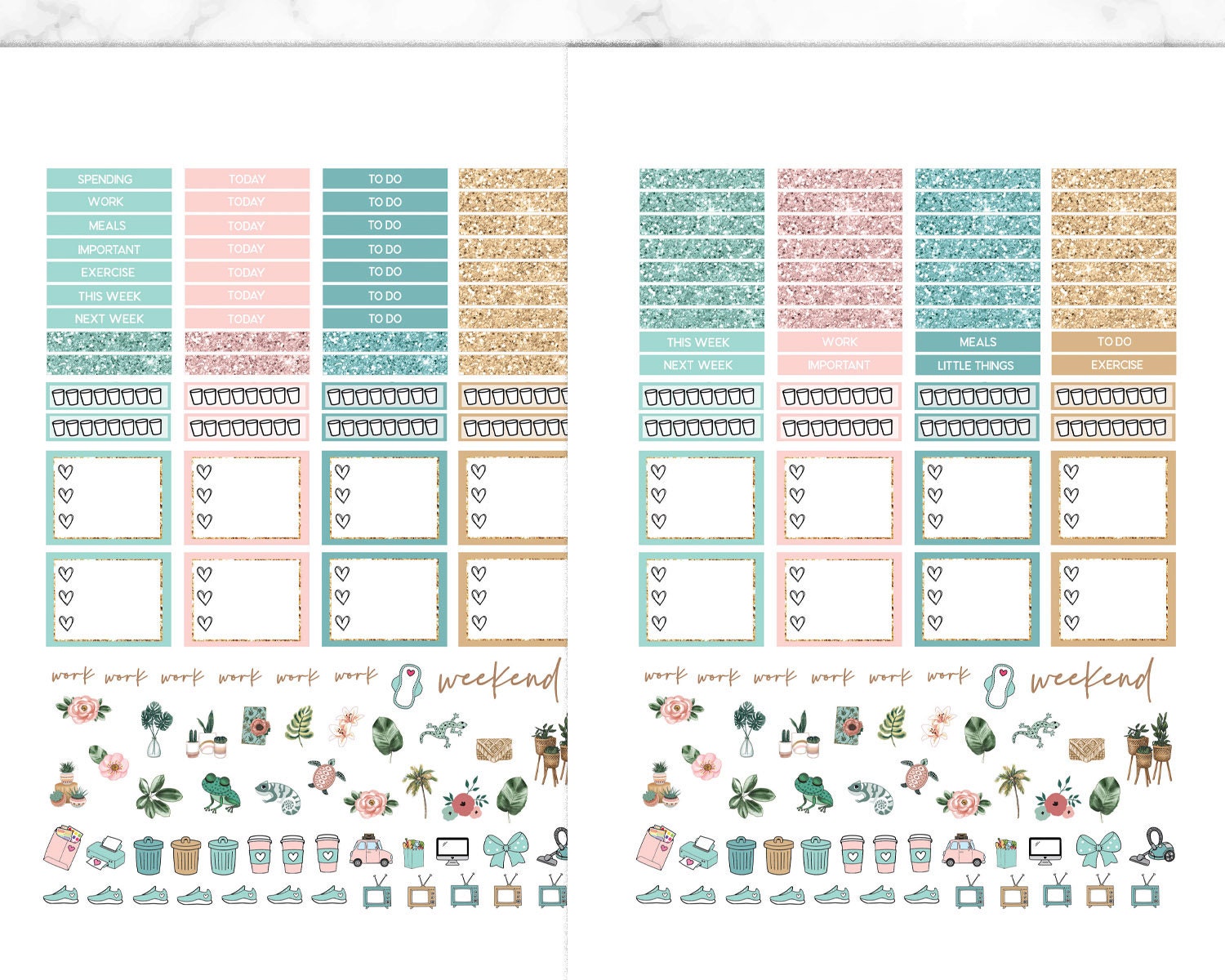 Printable Planner Stickers Erin Condren Weekly planner | Etsy