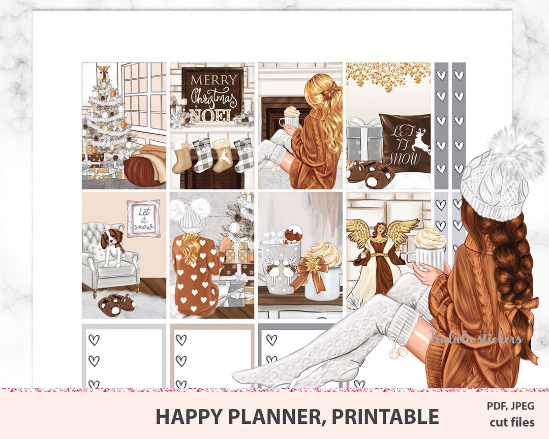Christmas Weekly Kit Happy Planner Stickers Printable MAMBI for Xmas ...
