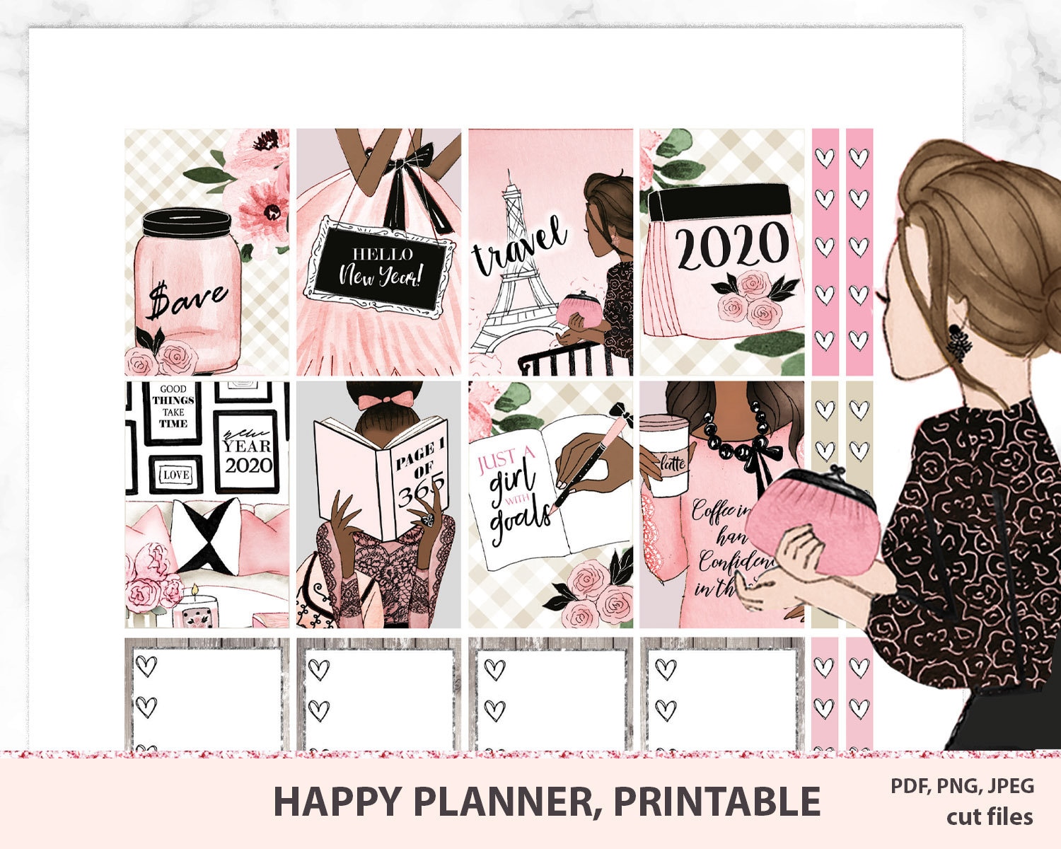 PRINTABLE NEW YEAR Happy Planner Sticker 2020 Planner Sticker | Etsy