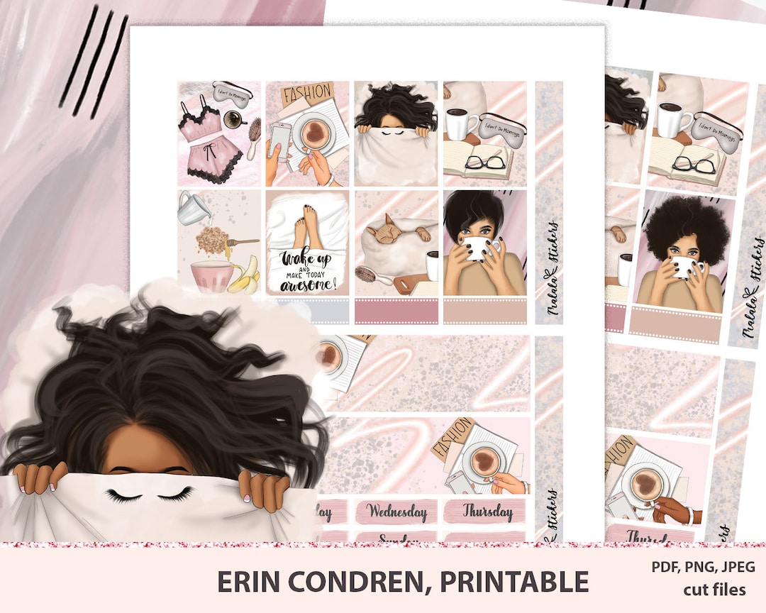 Pastel Weekly Kit Stickers Erin Condren Printable Planner Kit Vertical ...