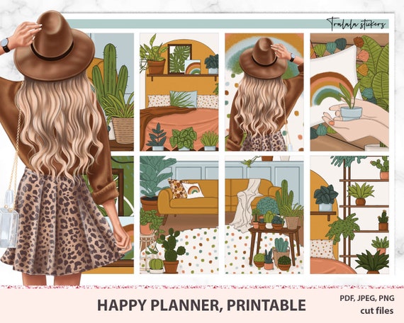 Happy Planner Printable Planner Sticker Sheets Spring Flowers | Etsy