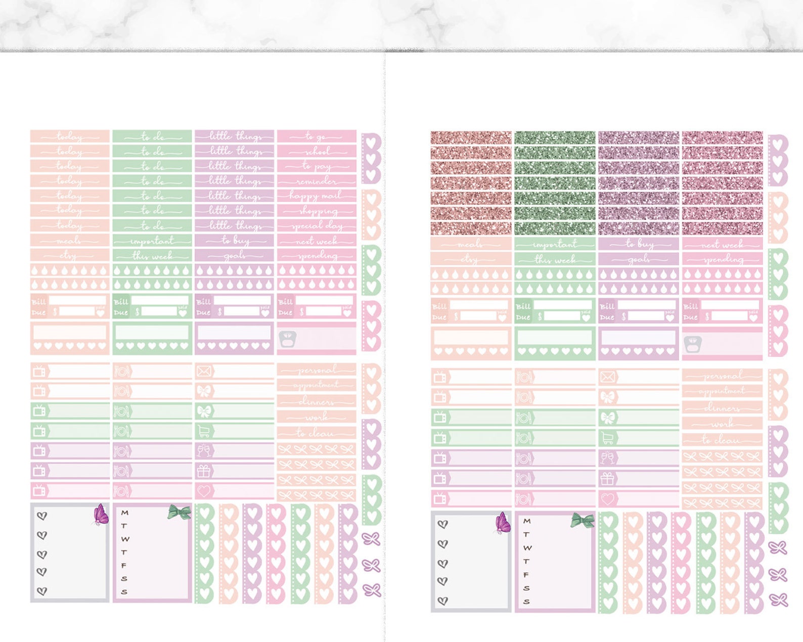 Lavender Fields Printable Planner Stickers Erin Condren | Etsy