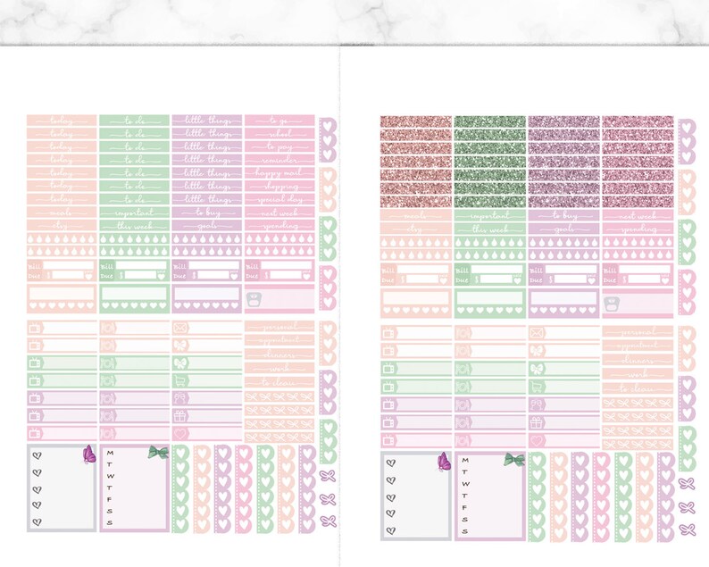 Lavender Fields Printable Planner Stickers Erin Condren Sticker Kit ...