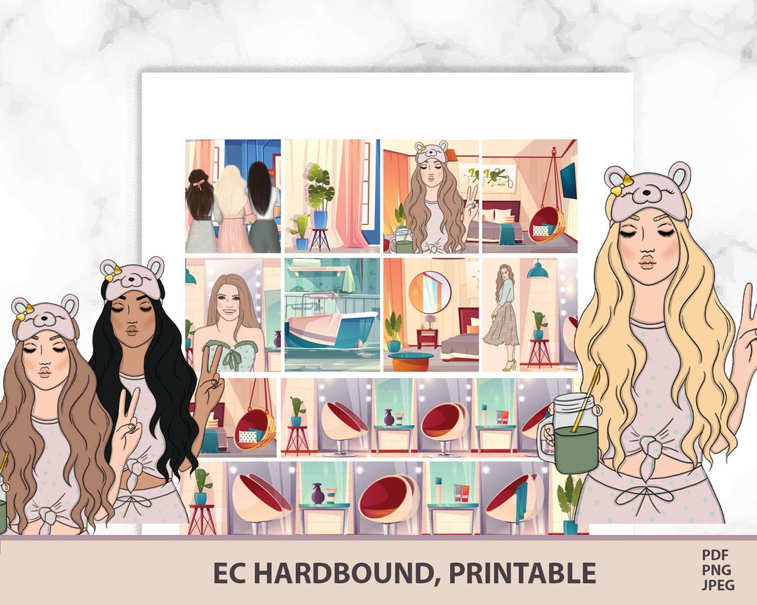 Me Time Erin Condren Printable Planner Stickers, ECLP Hardbound Weekly ...