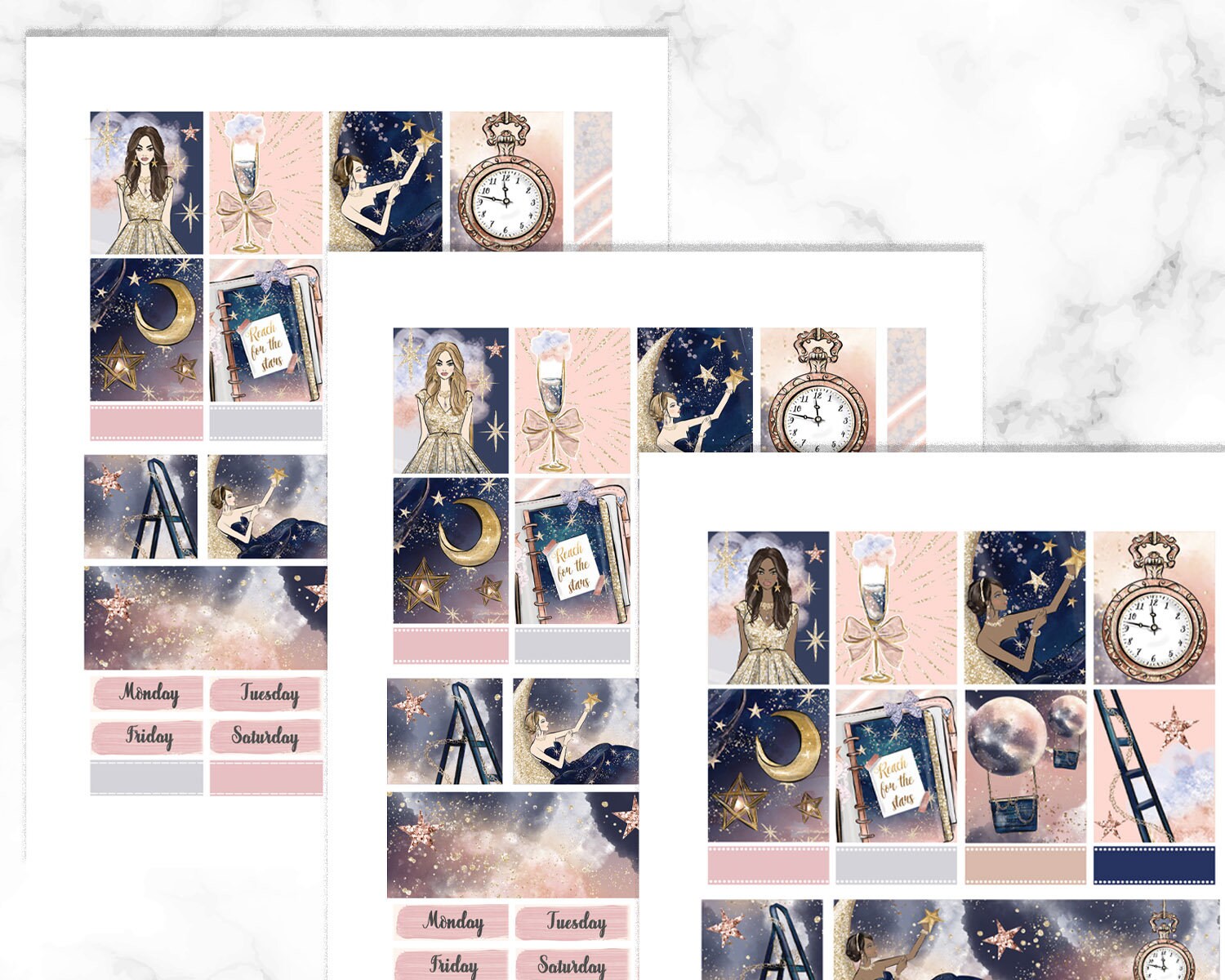 Printable Erin Condren Planner Stickers ECLP Reach for the - Etsy