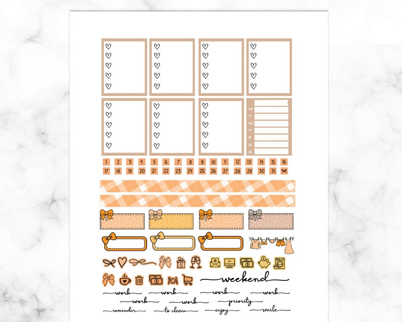 Happy Fall Printable Planner Stickers Erin Condren Weekly | Etsy
