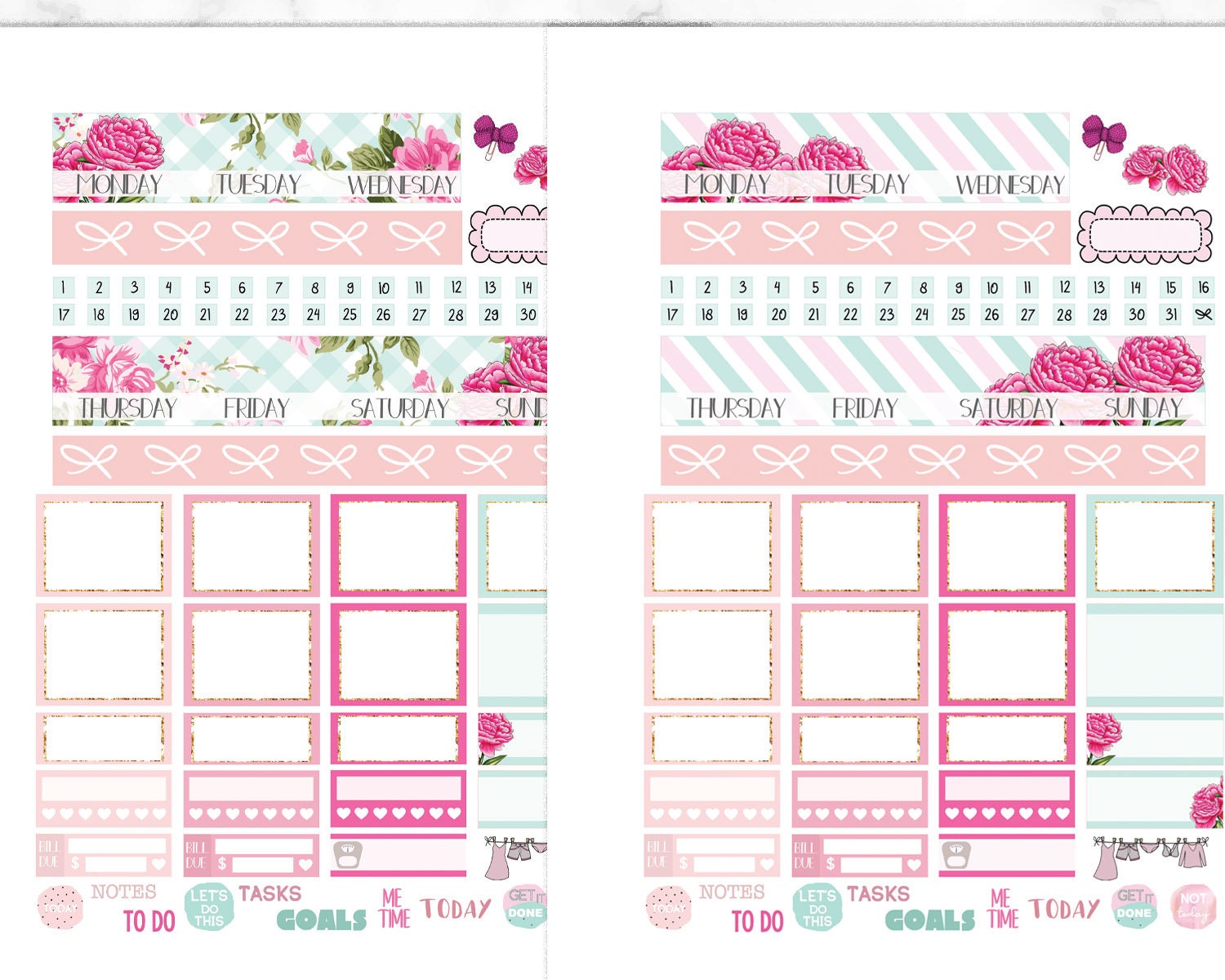 Mother Day Happy Planner Printable Stickers Weekly Kit With | Etsy