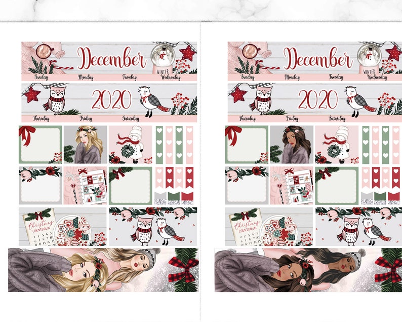 November Monthly Kit Erin Condren Life Planner Stickers Vertical View ...