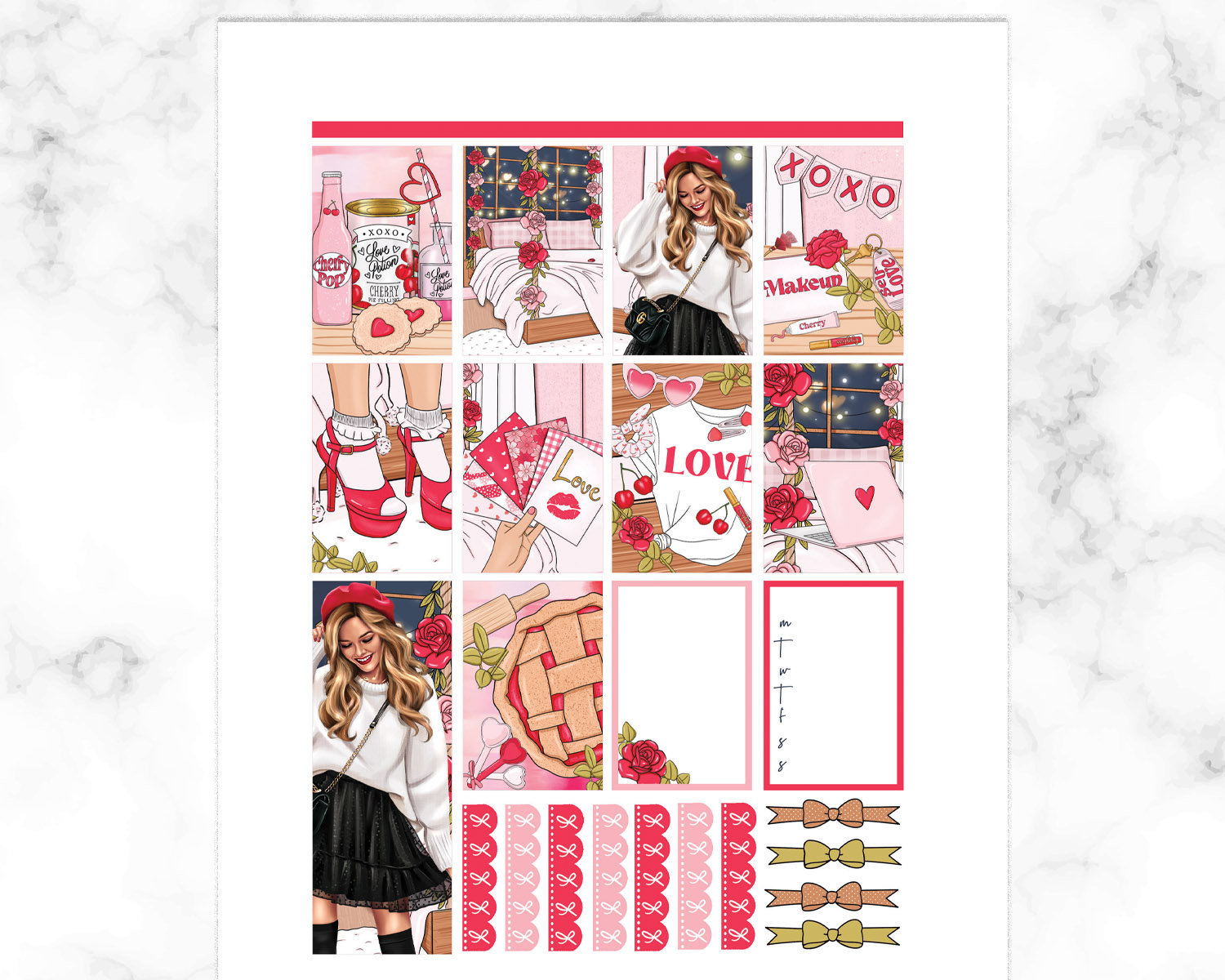 Happy Planner Printable Kit Valentines Day Weekly Vertical | Etsy