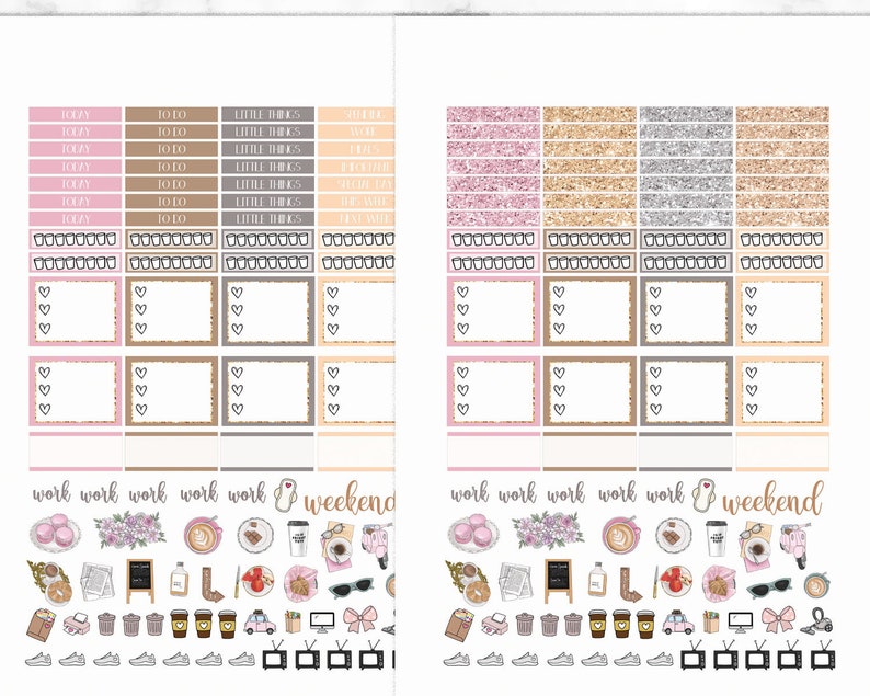 Printable Planner Stickers Espresso Coffee Kit Erin Condren | Etsy