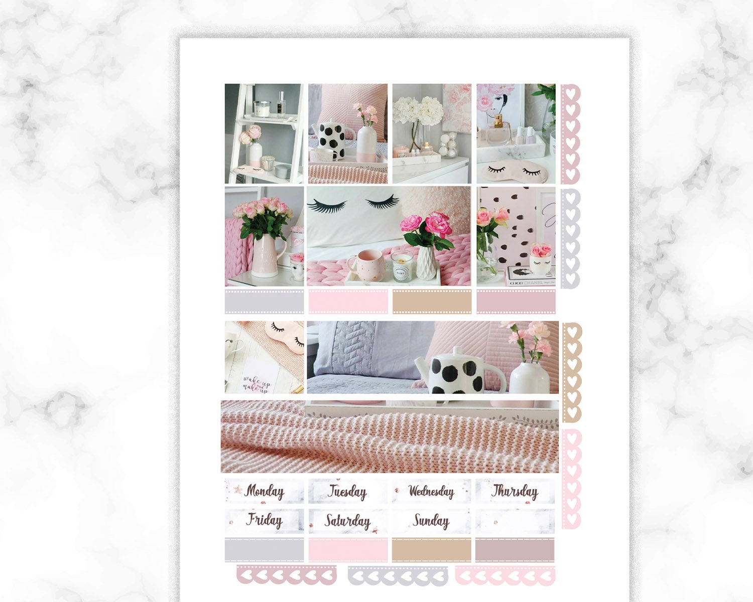 Cute Interior Erin Condren Planner Set, Printable ECLP Sticker Kit ...