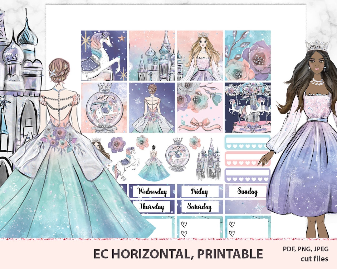 Erin Condren Horizontal Printable Stickers, ECLP Planner Stickers ...
