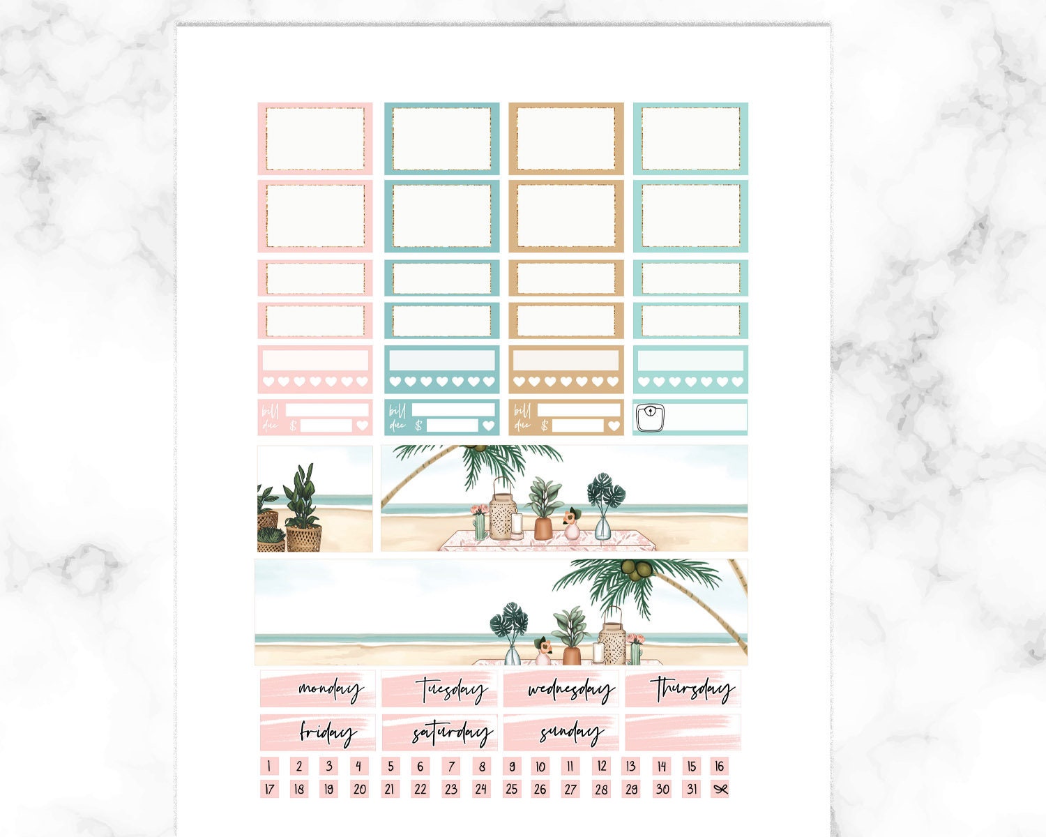 Printable Planner Stickers Erin Condren Weekly planner | Etsy