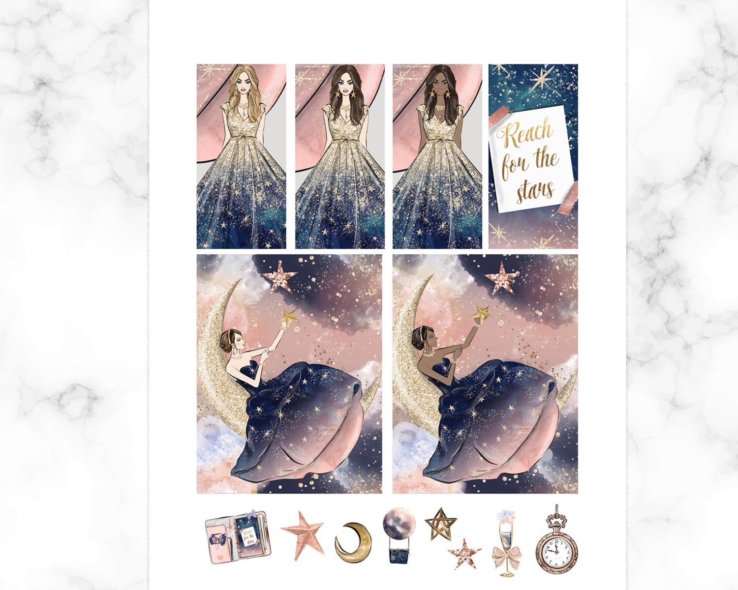 Printable Erin Condren Planner Stickers ECLP Reach for the - Etsy