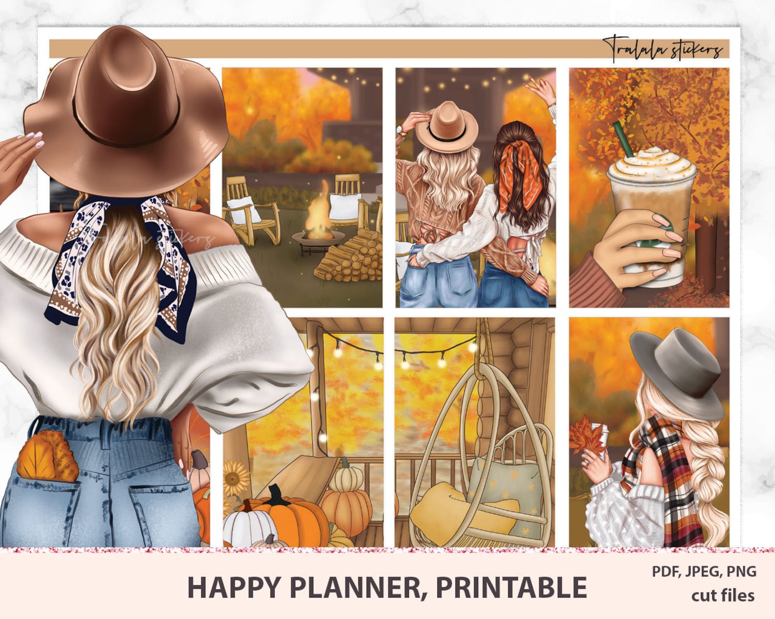 Printable Planner Stickers for Happy Planner Cliassic, Watercolor Pack ...