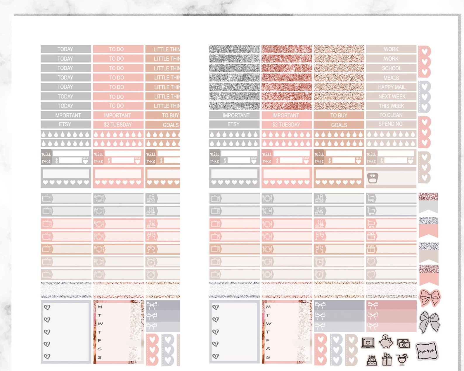 Macaroons and roses stickers for Erin Condren Life planner | Etsy