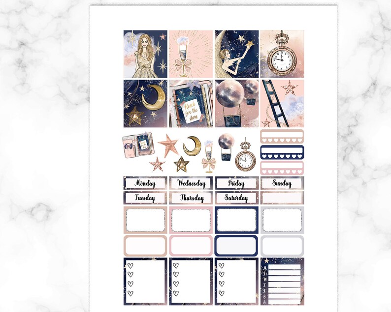 Erin Condren Horizontal Printable Stickers, ECLP Planner Stickers ...
