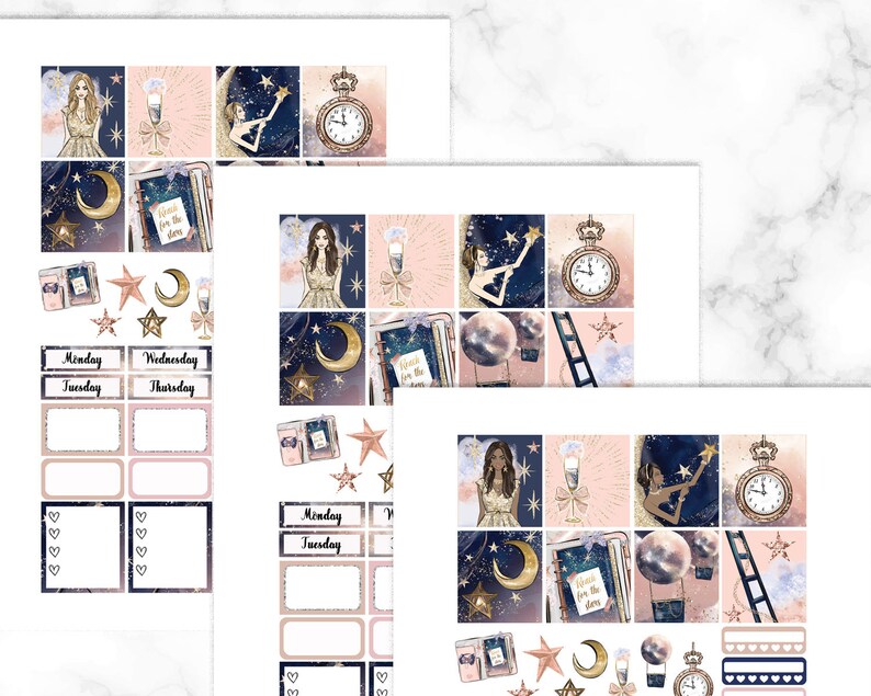 Erin Condren Horizontal Printable Stickers, ECLP Planner Stickers ...