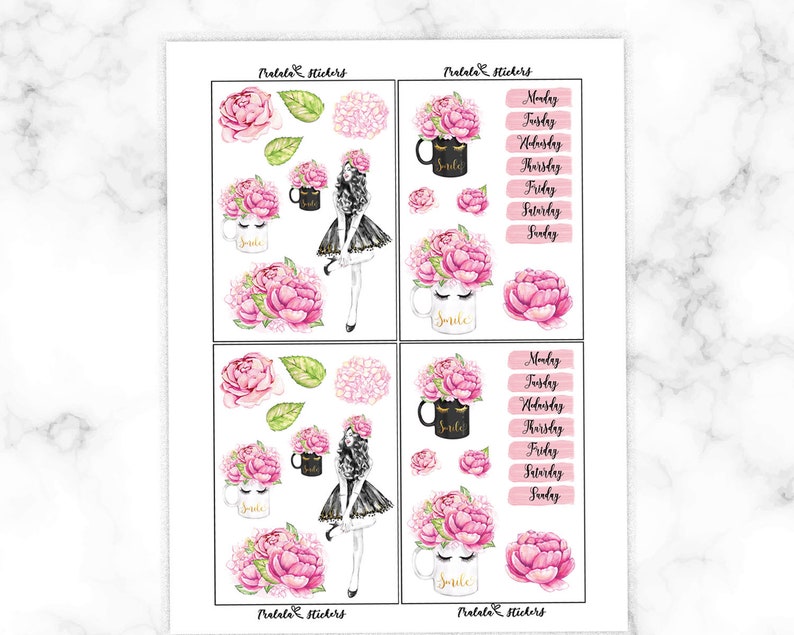 Floral Printable Planner Stickers Suitable for Erin Condren Life ...