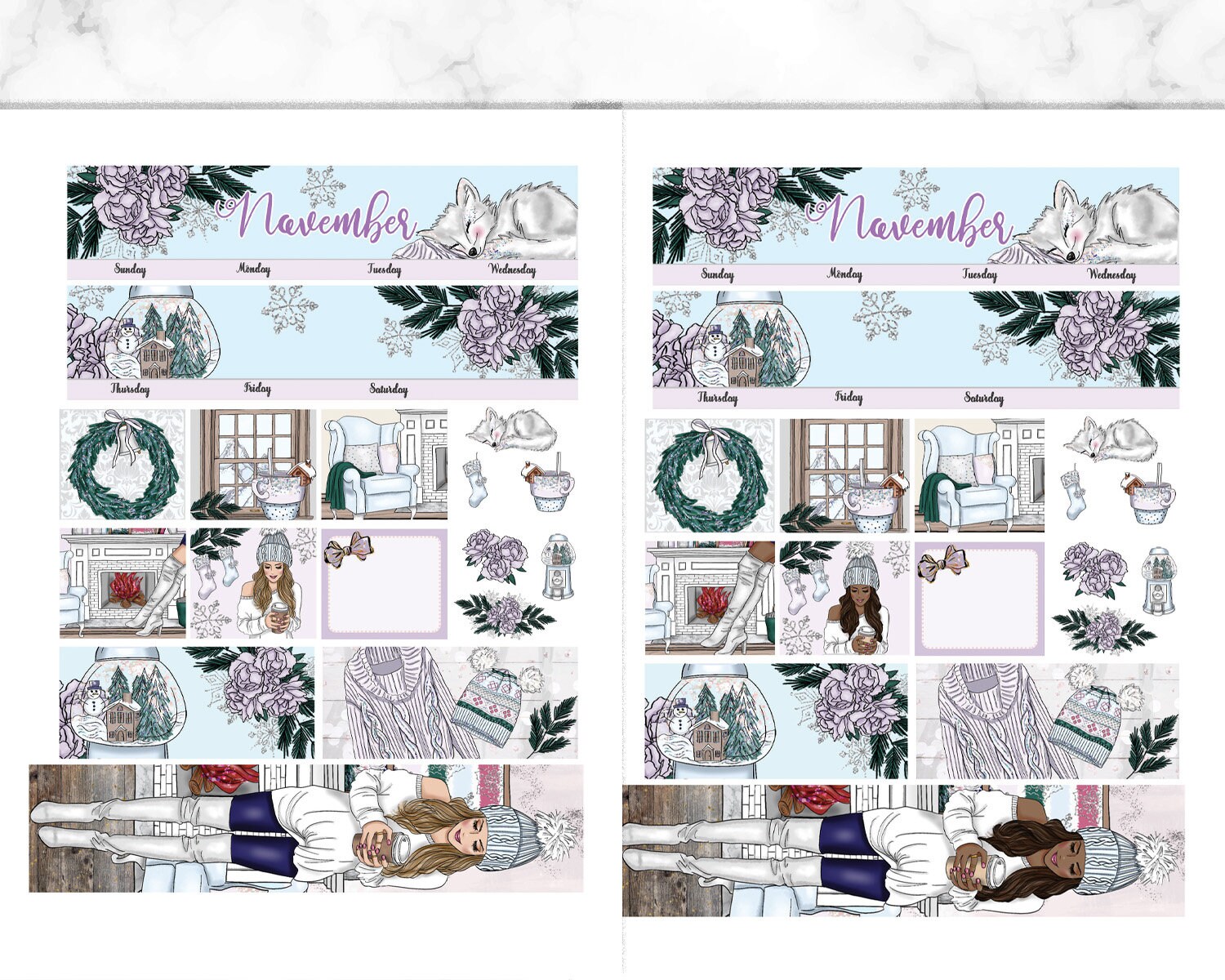 January 2021 Monthly Stickers Erin Condren Life Planner Vertical View ...