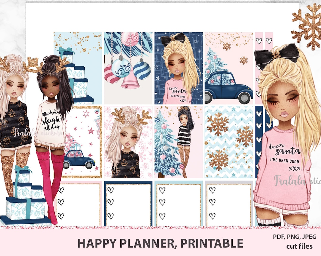 Christmas Planner Stickers Printable Happy Planner Classic Weekly Kit ...