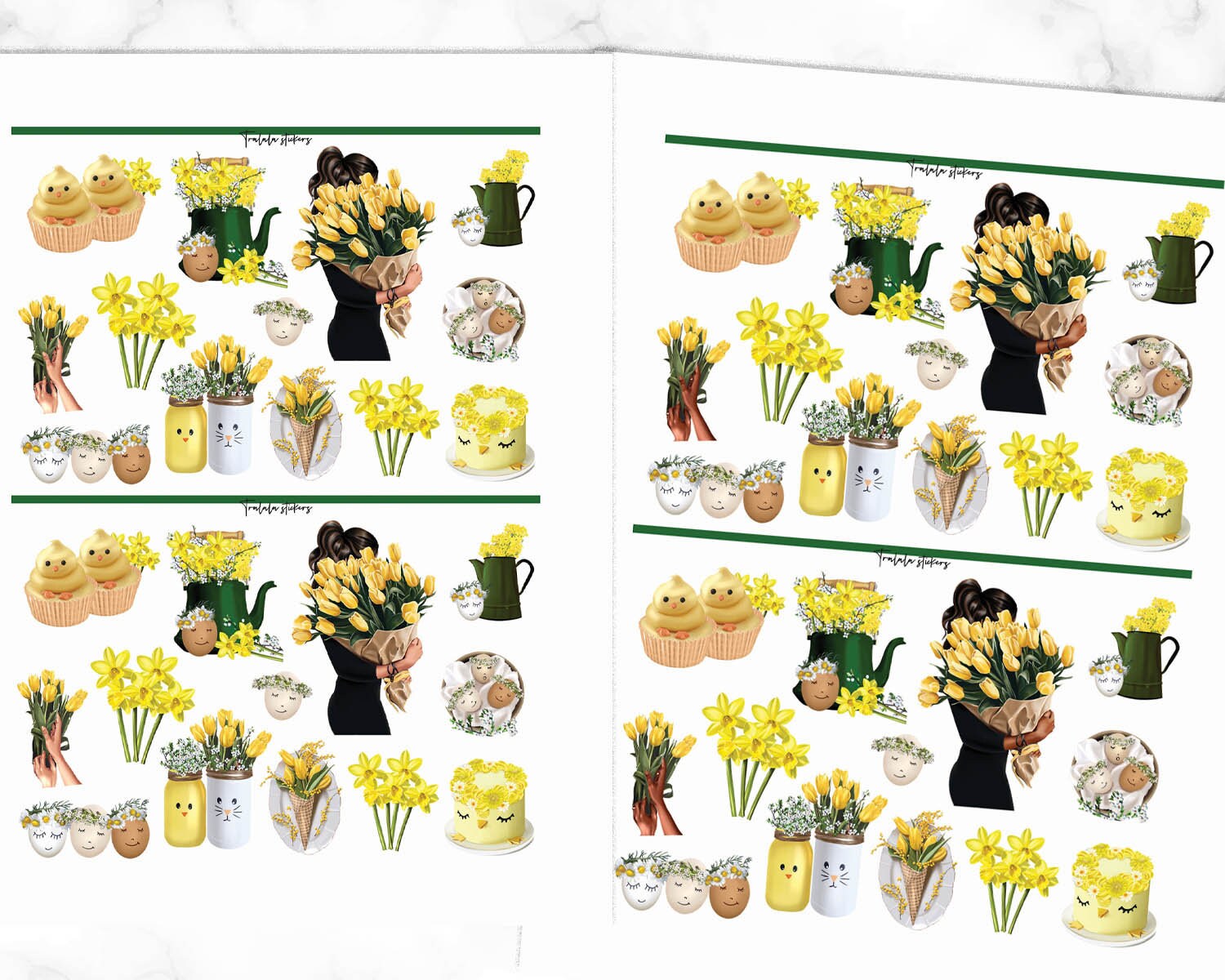 Easter Planner Stickers Printable, Spring Decorative Weekly Kit ...