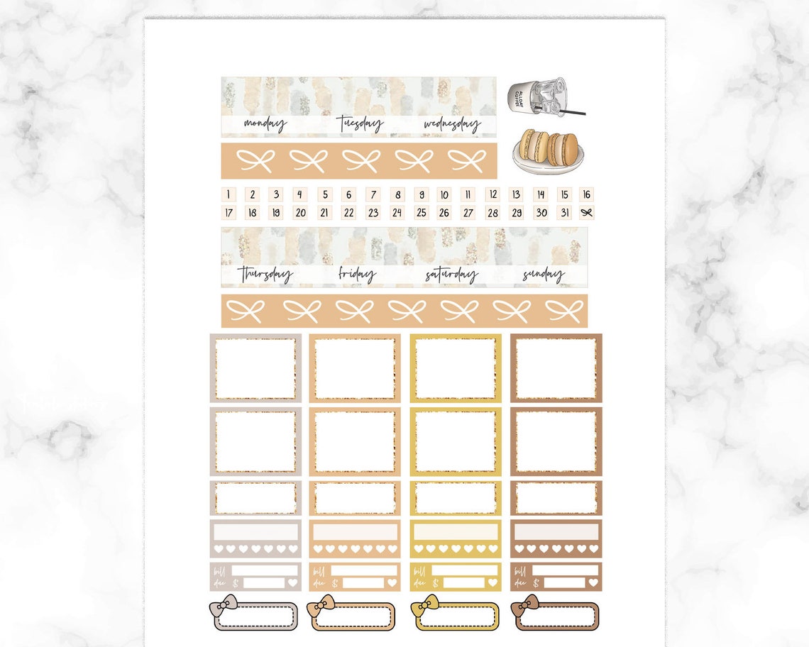 Printable Planner Sticker Kit, Happy Planner Set, Weekly Vertical Kit ...