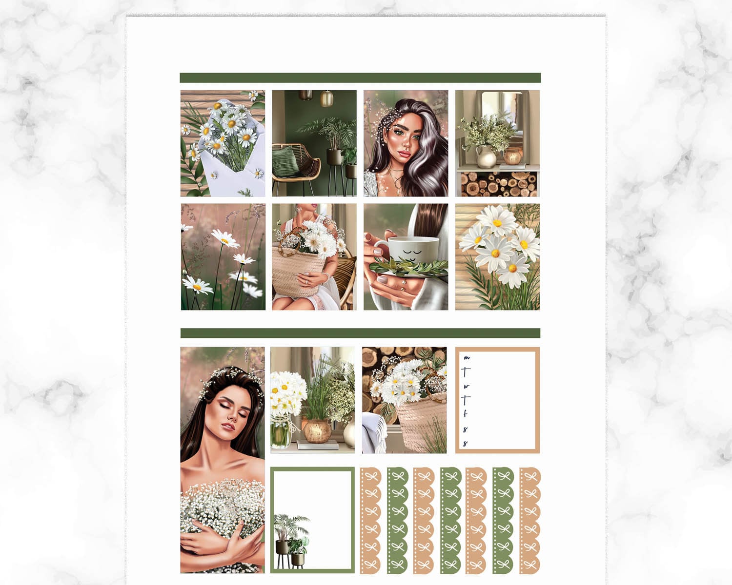 Spring Weekly Kit Erin Condren Planner Stickers Printable, Plants ...
