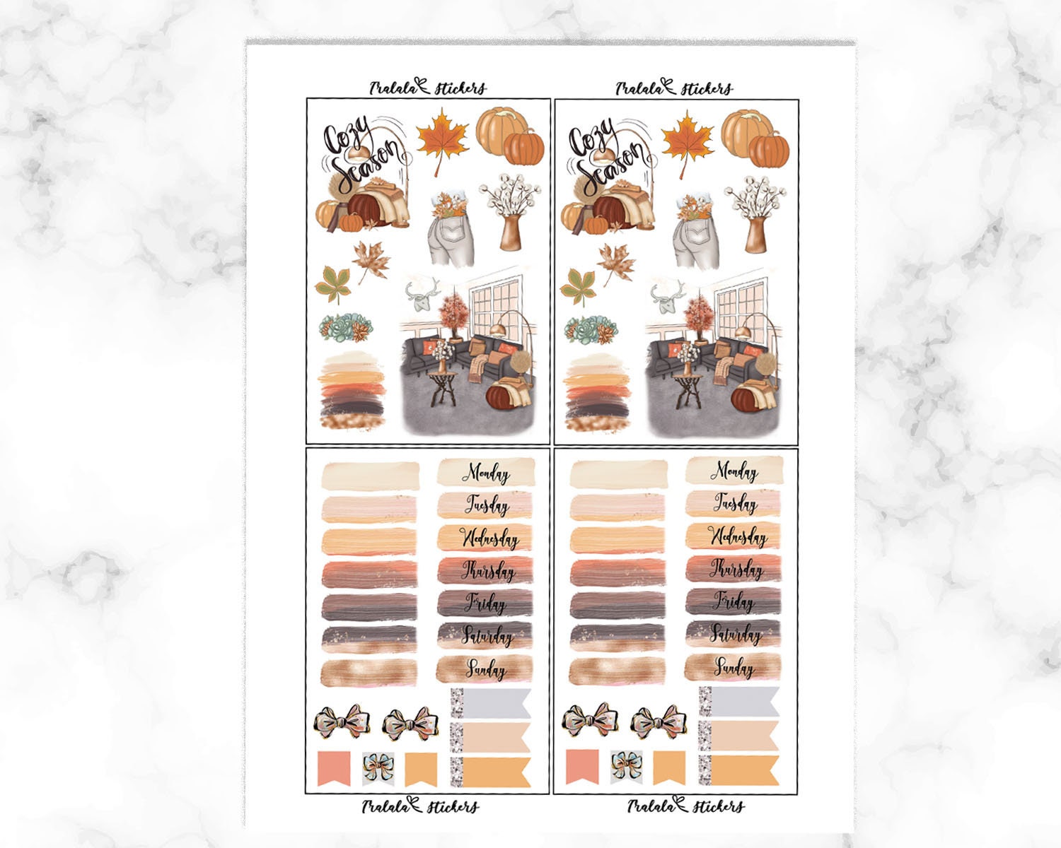 Bullet Journal Printable Deco Stickers for Diary,agenda, Personal Size ...