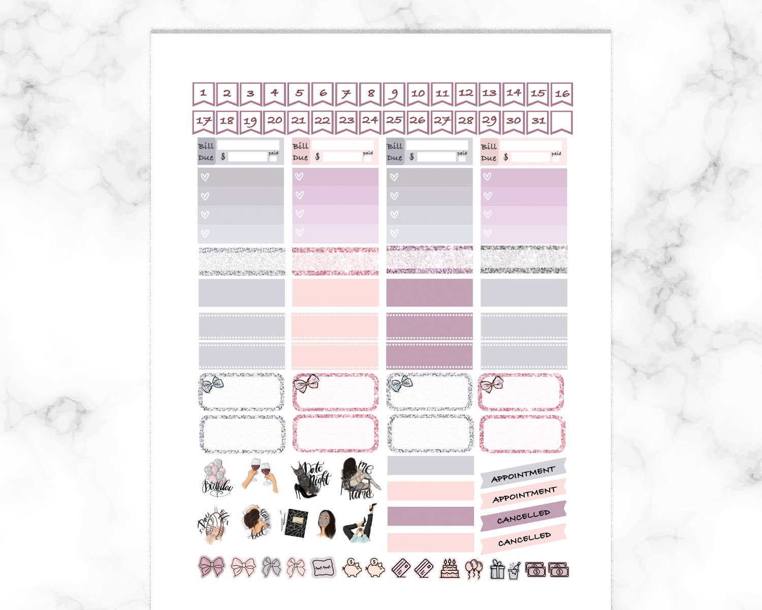 October Monthly Erin Condren Planner Stickers, Halloween Monthly ...