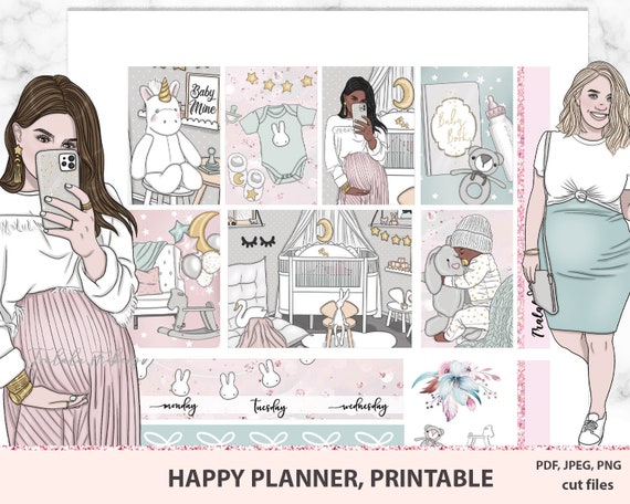 Baby Printable Planner Stickers for Classic Happy Planner | Etsy