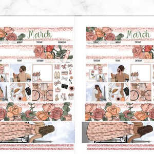 Printable March Monthly Kit Erin Condren, ECLP Monthly View Stickers ...
