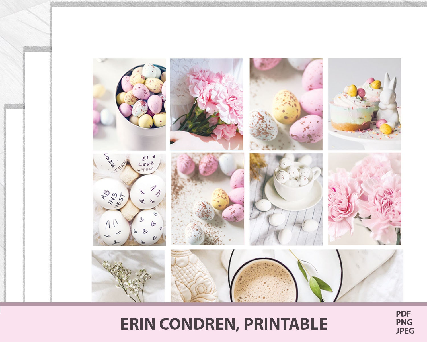 EASTER PLANNER Stickers, Printable Photo Kit for Erin Condren Life ...
