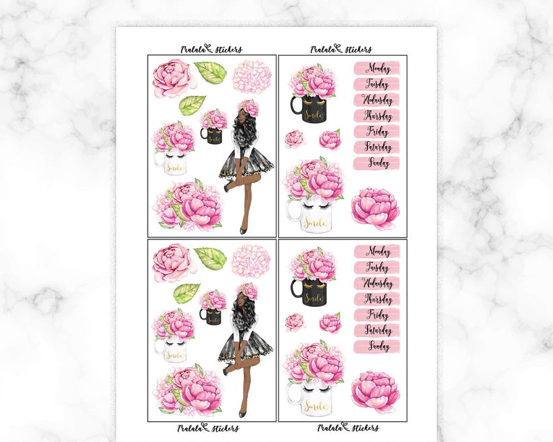 Floral Printable Planner Stickers Suitable for Erin Condren Life ...